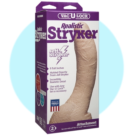 Фаллос-насадка Vac-U-Lock Realistic Stryker, Doc Johnson