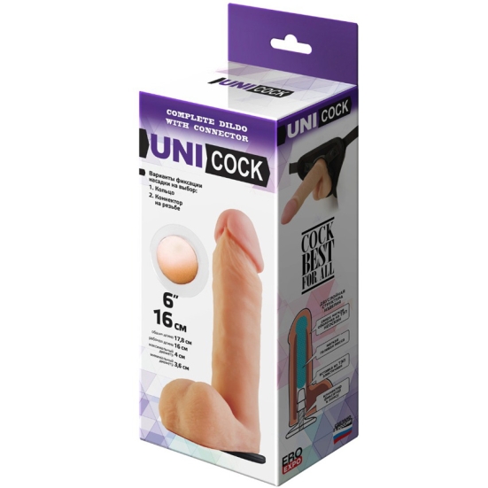 Фаллос-насадка Unicock 6&quot;