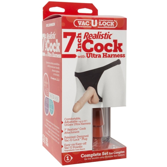 Страпон Doc Johnson - Realistic Ultra Harness 7&quot;