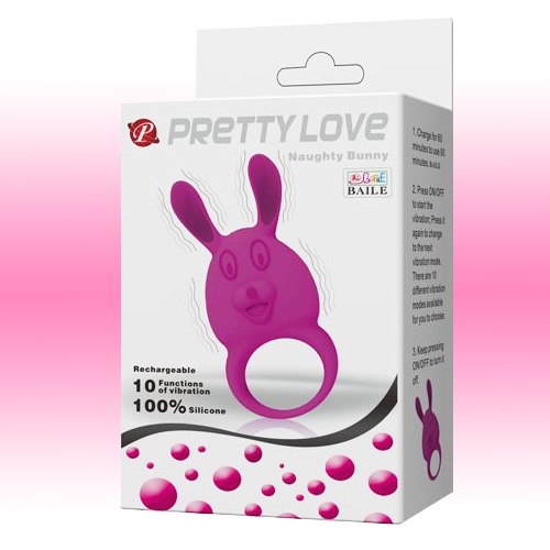 Виброкольцо Pretty Love Naughty Bunny