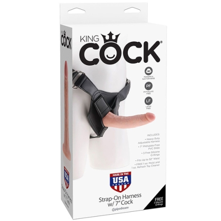 Страпон Pipedream - King Cock Harness 7"