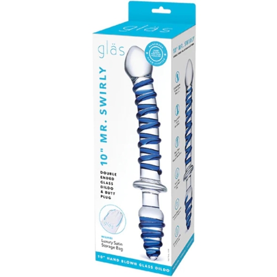 Фаллос из стекла Glas 10&quot; Mr. Swirly Double
