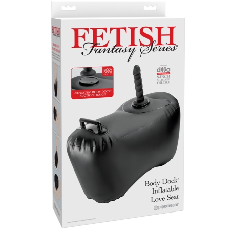 Надувной пуфик с дилдо Body Dock Inflatable Love Seat